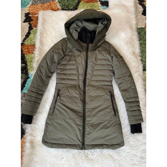 Lole Olive Green Puffer Jacket - Picture 1 of 11